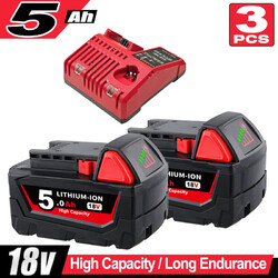 2x Original Akku Für Milwaukee M18 M18B5 18V XC 5.0Ah 7.0Ah Li-Ion 48-11-1860