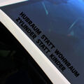 Frontscheibenaufkleber Hubraum Schwarz Glanz Sticker Tuning Auto FS21