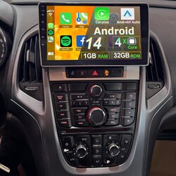 Für Opel Astra J 2009-2014 1+32GB Android 14 Autoradio Apple Carplay GPS Navi BT