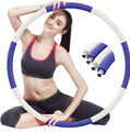 Hula Hoop 8 Teile Reifen Fitness Schaum blau/weiß Gewicht einstellbar; neu, OVP