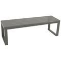 Gartenbank Hockerbank Sitzbank BRESCIA 138cm 3er Bank ohne Lehne Alu silbergrau