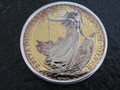 1 Unze Silber 999 Silbermünze 2 Pounds Großbritannien 2016 Britannia Gilded