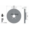 2x Bremsscheibe TEXTAR 92237805 passend für HYUNDAI KIA