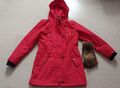 ONLY Parka Mantel Gr. M 38 rot warm gefüttert Winter Jacke Damen mit Kapuze Fell