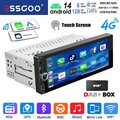 DAB+ 6.86" Android 14 6+128G Carplay Autoradio 1 DIN GPS NAVI Wifi BT5.0 FM AUX