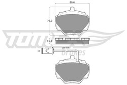 TOMEX Brakes Bremsbelagsatz, Scheibenbremse TX 15-50 für LAND ROVER