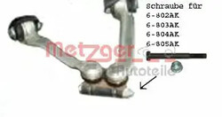 Set zur Befestigung des Querlenkers Vorderachse links für Querlenker 55002118