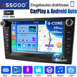 64GB Für Opel Corsa D 2007 2008-2012 Android 15 Autoradio GPS Navi DAB+ CarPlay