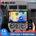 10" 2G+64GB Android 14 GPS Navi CarPlay DSP Autoradio Für Jeep Compass 2007-2010
