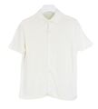 Suitsupply Cotton Silk T-Shirt Herren Groß Kurzärmlig Geknöpft Weiß