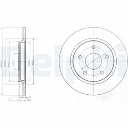2x DELPHI BG4247 Bremsscheibe für CHRYSLER DODGE  passend für FIAT