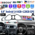 Für AUDI A6 C6 4F MMI 2G 2005-2009 8.8" DAB+ DSP Android14 Autoradio CarPlay GPS