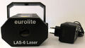 eurolite LAS-6 hochwertiger Partylaser rot - Sound active oder manuell steuerbar