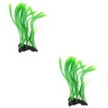  2 PCS Aquarium-deko Künstliche Wasserpflanzen Fischtankgras Aquarienpflanzen