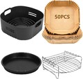 4PCS 22CM Heißluftfritteuse Zubehör - Airfryer Zubehör für Ninja AF180EU Max Pro