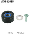 ORIGINAL SKF UMLENKROLLE FÜHRUNGSROLLE KEILRIPPENRIEMEN KIA TOYOTA