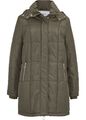 Steppmantel mit Kapuze wattiert Gr. 38 Dunkeloliv Damen Stepp-Mantel Parka Neu