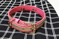 Halsband pink Choker Hundehalsband Halskette mit Strass Steinen Schnalle wie NEU