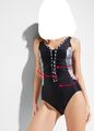 SHAPE BADEANZUG NEU! Gr. 40 42 44 46 48 50 52 SCHWARZ + COLOR-EINSÄTZE, SOFTCUPS