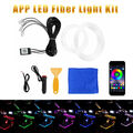 6M Auto RGB LED Ambientebeleuchtung Fußraumbeleuchtung Lampe Lichtleiste APP 12V
