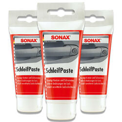 3x SONAX 03201000 Schleif Paste Silikonfrei Schleifpolitur Schleifpaste 75 ml