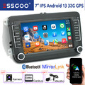Für VW GOLF 5 6 Touran Caddy Tiguan 32G Android 14 Autoradio Carplay GPS MIK KAM