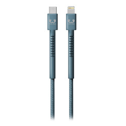 Hama USB-C - Lightning-Kabel "Fabriq" 2,0 m Dive Blue, Ladekabel, Blau