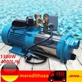 4000 L/h Kreiselpumpe Hauswasserwerk Gartenpumpe m/ Druckschalter 9,8Bar 1300 W