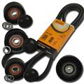 CONTI Keilrippenriemen 6PK2498 + 4 Rollen XL-a für AUDI A4 A5 A6 2,7/3,0TDi ab08