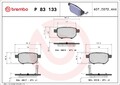 BREMBO Bremsbelagsatz, Scheibenbremse Hinterachse u.a. für LEXUS, TOYOTA