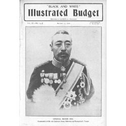 Generalbaron Oku Kommandeur der 2. japanischen Armee - antiker Druck 1904
