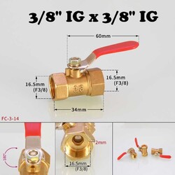 Messing Kugelhahn Wasserhahn Absperrhahn Schlauchtülle Ventil  1/8" 1/4" 3/8"