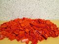 LEGO 150 rote Dachsteine,Schrägsteine alles fürs Dach in rot bunte Mischung