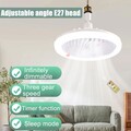LED Deckenventilator Beleuchtung Timer E27 Leiser Wohn Zimmer Schlaf Lüfter NEU