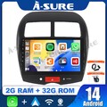 DAB+ 10" Carplay Android 14 2G+32G Für Mitsubishi ASX 2010-2016 Autoradio GPS BT