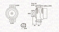 Lichtmaschine mit Freilaufriemenscheibe 063731811010 MAGNETI MARELLI für AUDI VW