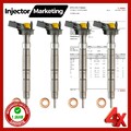4X Einspritzdüse Injektor VW T5 AMAROK 2,0 TDI MULTIVAN 0445116035 03L130277C