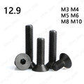 M3 M4 M5 M6 M8 M10 schwarz 12,9 Stahl Innensechskant Senkkopfschrauben DIN7991