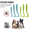 3er SET Zecken Zange Entferner Greifer Pinzette Haken Hund Katze Pferd Tiere