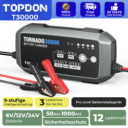TOPDON T30000 Intelligentes Batterieladegerät Batterie Ladegerät 6/12/24V KFZ