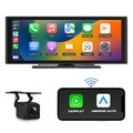 10,2" DVR 4K Dash Cam Tragbares Autoradio Wireless Apple CarPlay Android Auto FM