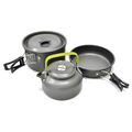 2-3 Person Camping Kochgeschirr Set Kochset Outdoor Töpfe Bratpfanne Kettle set