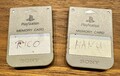 2x Playstation 1 Memory Card - PS1 Speicherkarte - 1MB original Sony Grau