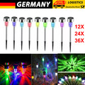12-36x LED Solarleuchte Außen Garten Solarlampe Solar Wegeleuchte Wasserdicht