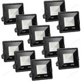 10x LED Fluter 10W Außen Strahler Scheinwerfer LED Flutlicht IP66 Tageslichtweiß