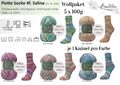 Wollpaket Sockenwolle "Rellana Flotte Socke Salina" 5x100g mit Baumwollanteil