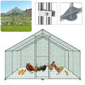 Hühnerstall 3x6x2m Hühnerhaus Verzinkter Stahl Kleintierstall Hühnerkäfig Huhn #