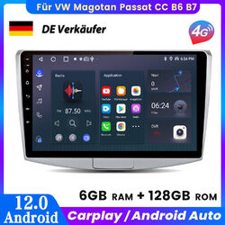 10.1" Android12 Carplay Autoradio Für VW Passat CC B6 B7 2010-2015 GPS Navi 128G