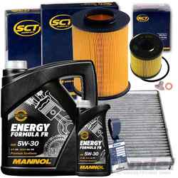 FILTERSET INSPEKTIONSKIT + 6L MANNOL 5W-30 ÖL passend für 2.0 TDCI FORD KUGA I