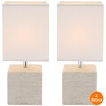 LUXUS TISCHLAMPE NACHTTISCHLEUCHTE LAMPE LESELAMPE 2ER SET BEIGE NATUR 76346834